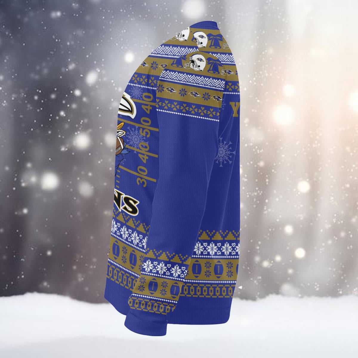 Baltimore Ravens Mickey Mouse Santa Ugly Christmas Sweater