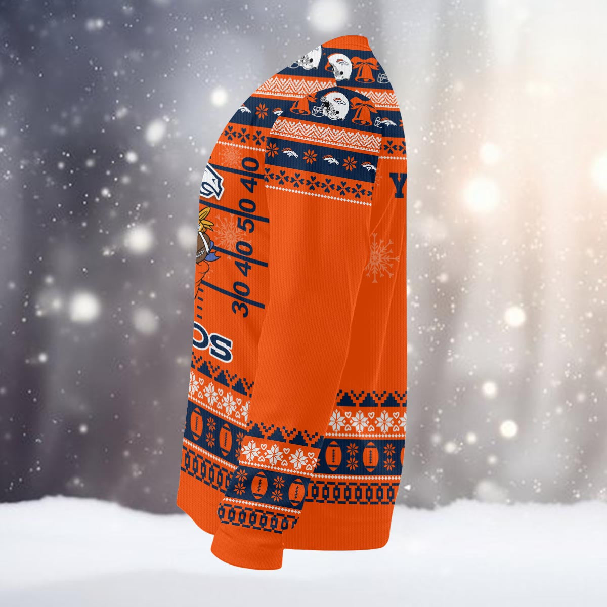 Denver Broncos Mickey Mouse Santa Ugly Christmas Sweater