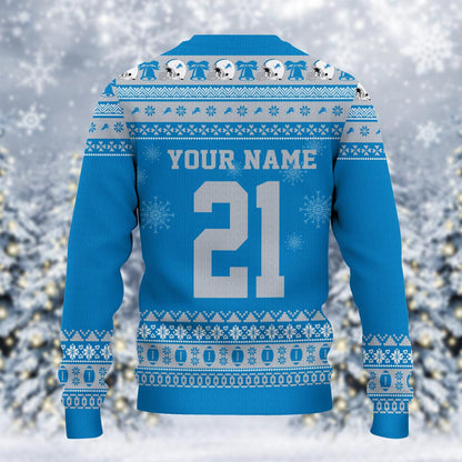 Detroit Lions Mickey Mouse Santa Ugly Christmas Sweater