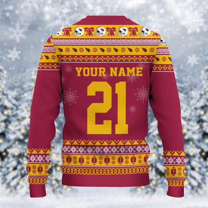 Arizona Cardinals Mickey Mouse Santa Ugly Christmas Sweater