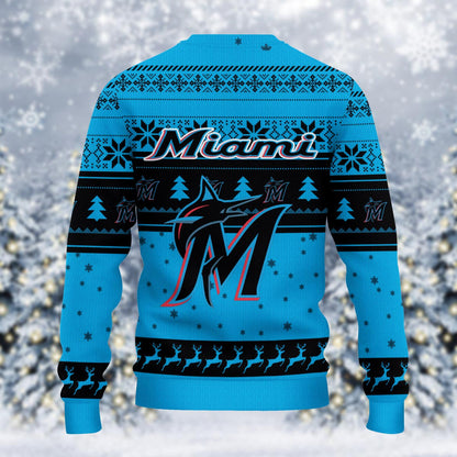 Miami Marlins Grinch Christmas Ugly Sweater