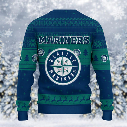 Seattle Mariners Grinch Christmas Ugly Sweater
