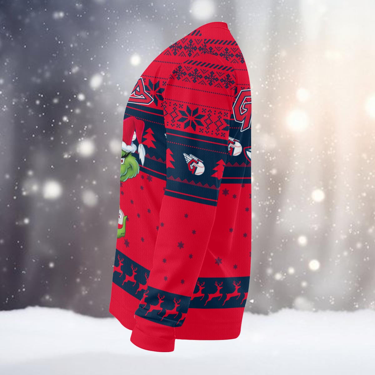 Cleveland Guardians Grinch Christmas Ugly Sweater
