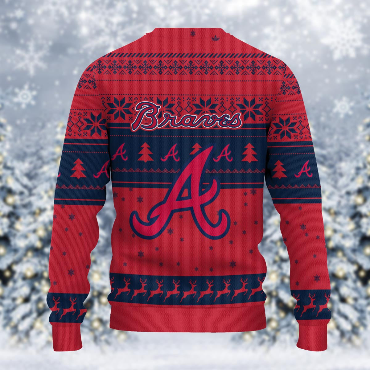 Atlanta Braves Grinch Christmas Ugly Sweater