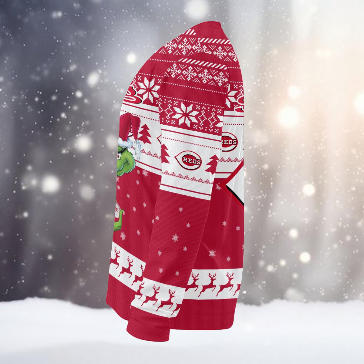 Cincinnati Reds Grinch Christmas Ugly Sweater