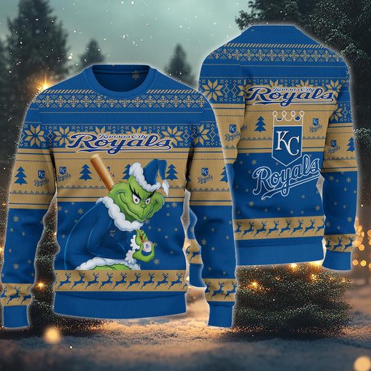 Kansas City Royals Grinch Christmas Ugly Sweater