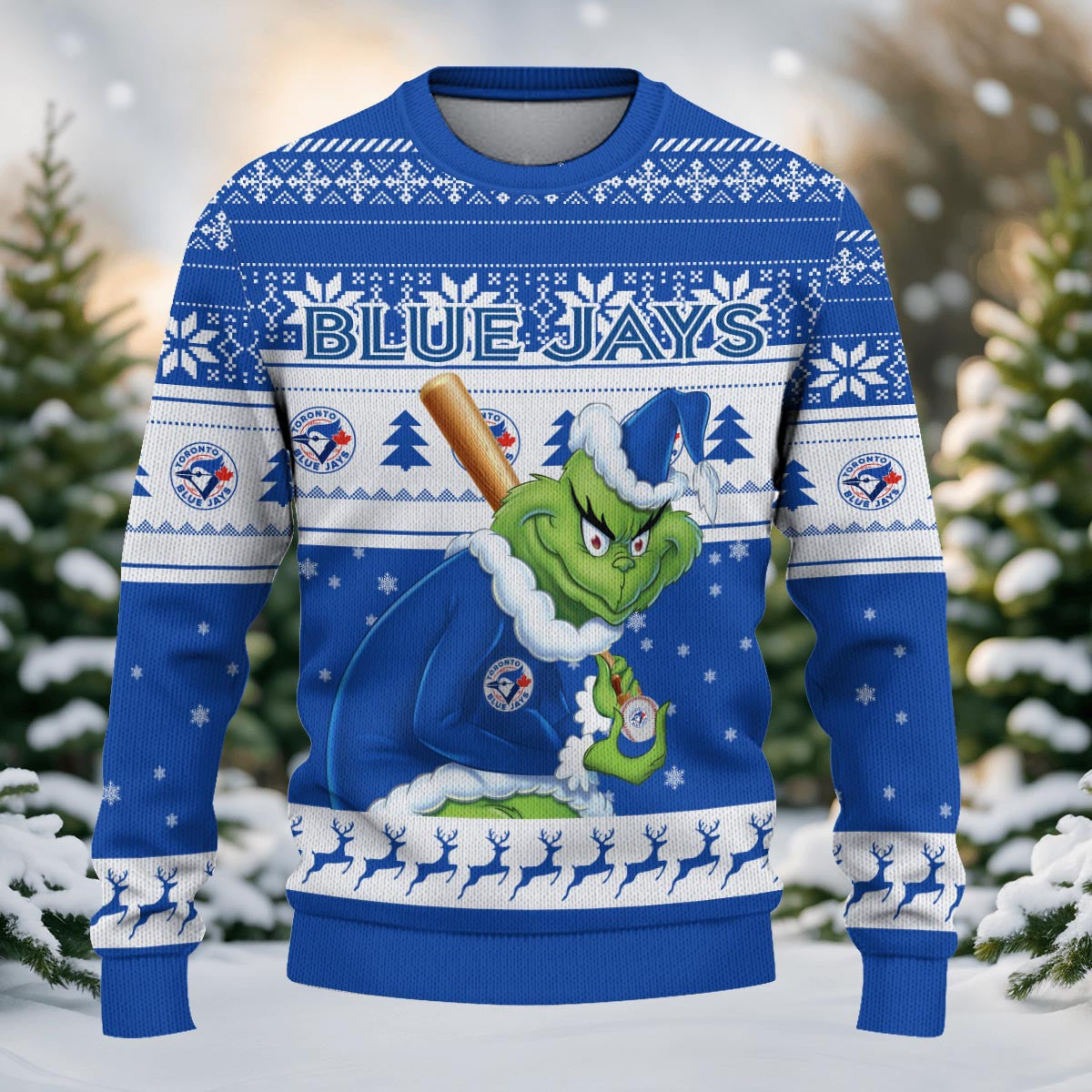 Toronto Blue Jays Grinch Christmas Ugly Sweater