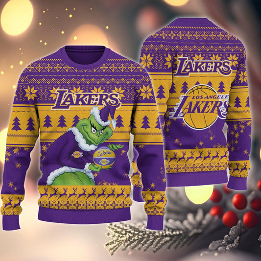 Los Angeles Lakers Grinch Christmas Ugly Sweater