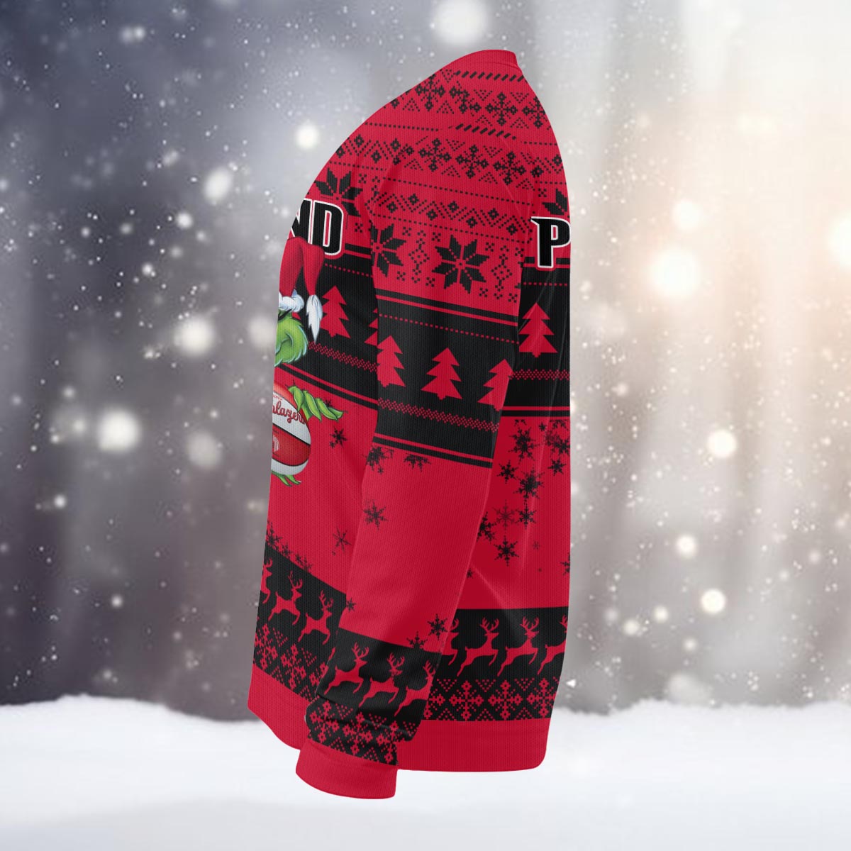 Portland Trail Blazers Grinch Christmas Ugly Sweater
