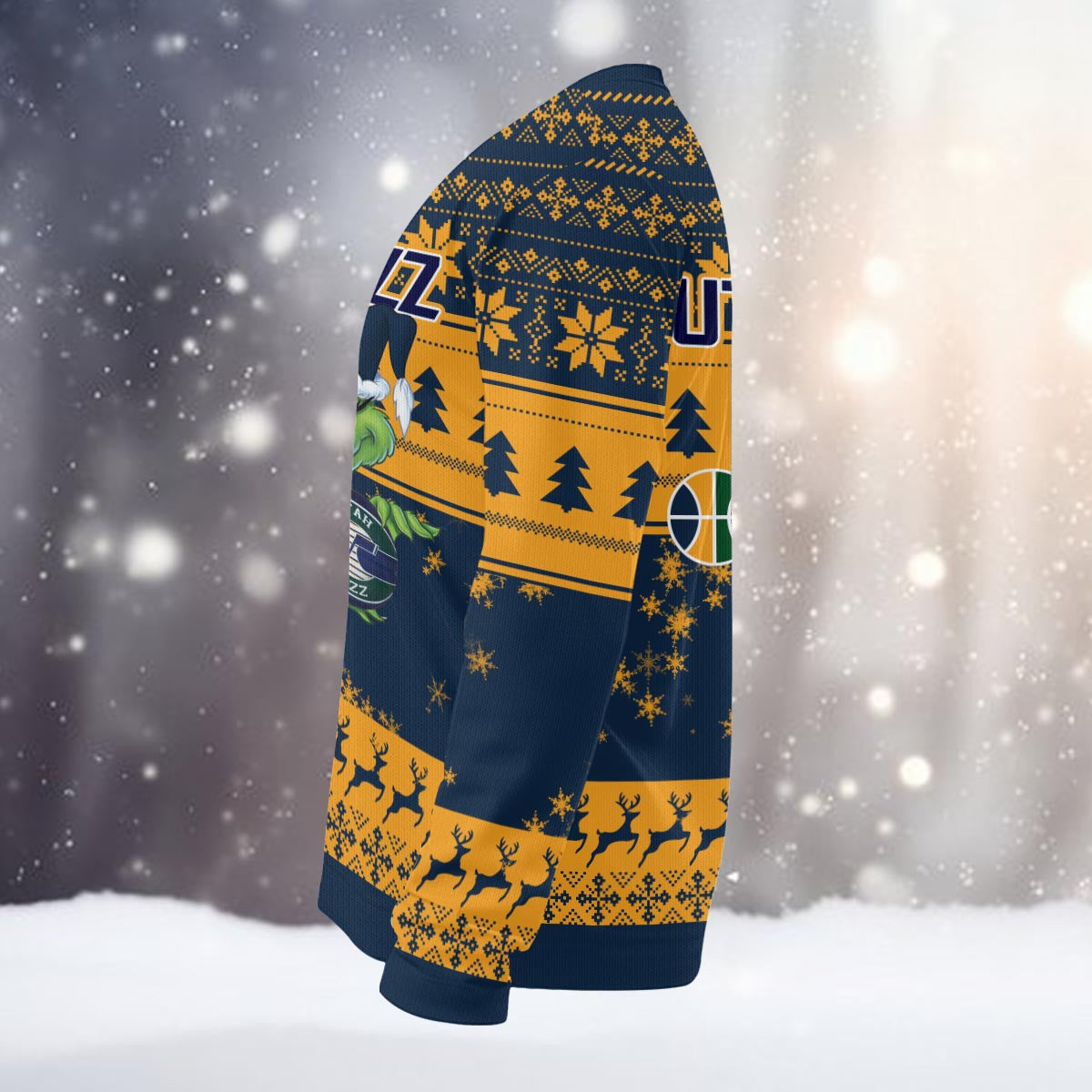 Utah Jazz Grinch Christmas Ugly Sweater