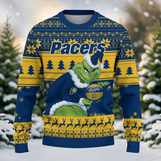 Indiana Pacers Grinch Christmas Ugly Sweater