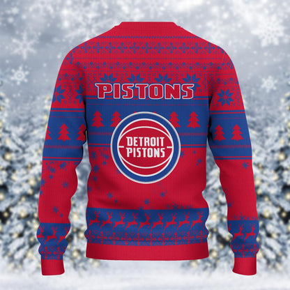 Detroit Pistons Grinch Christmas Ugly Sweater