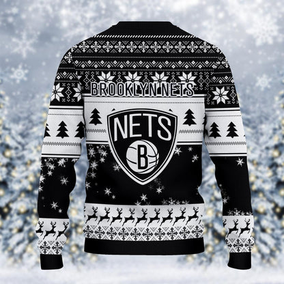 Brooklyn Nets Grinch Christmas Ugly Sweater