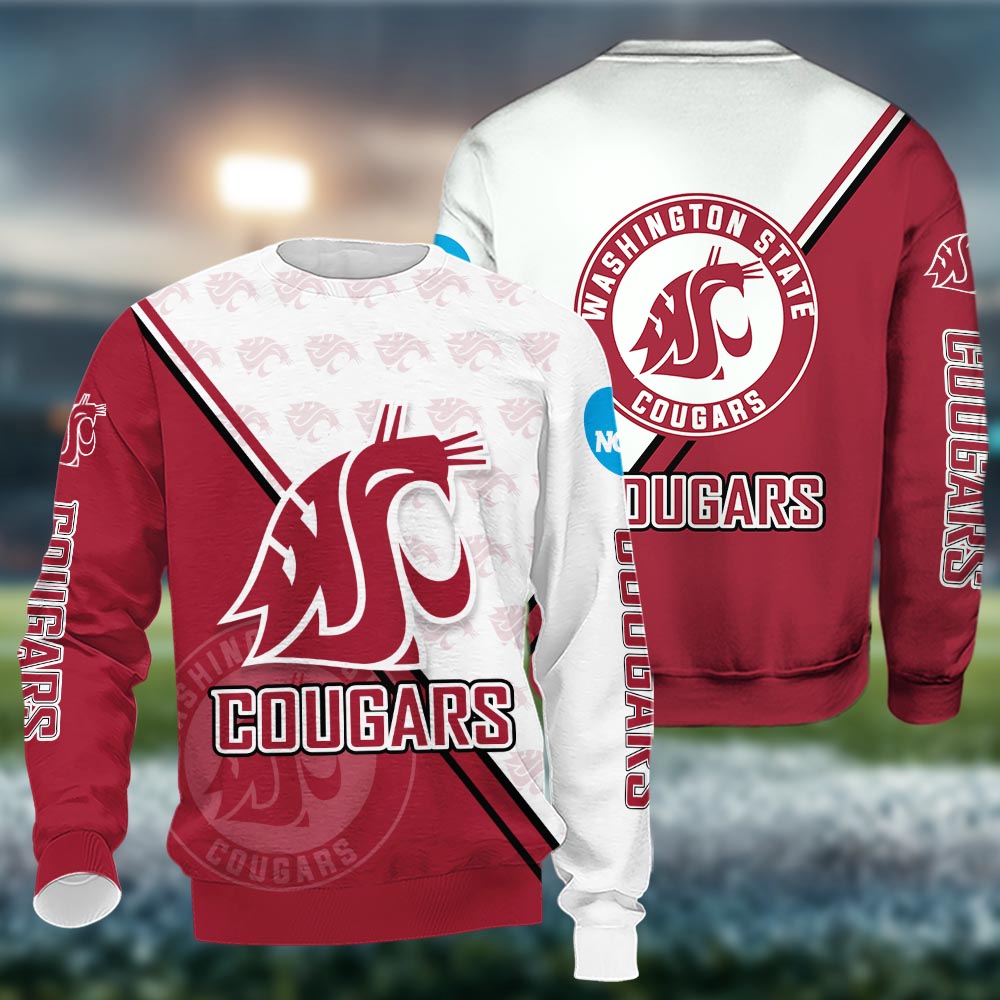 Washington State Cougars Logo 3d Clothing