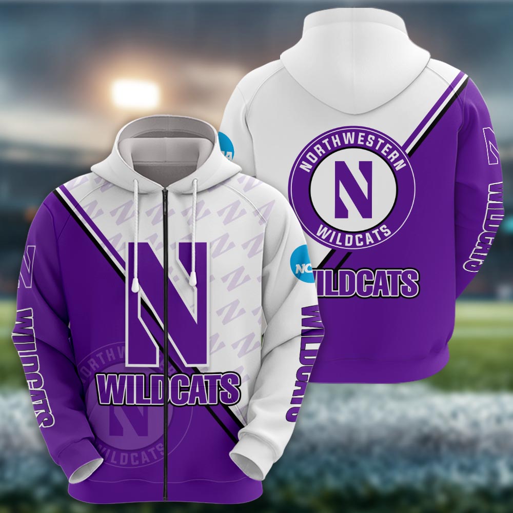 Northwestern Wildcats Logo 3d Clothing