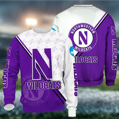Northwestern Wildcats Logo 3d Clothing