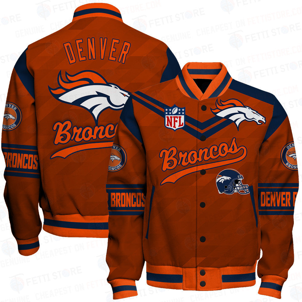 Denver Broncos American Football League Pattern Varsity Jacket Sh1 V2