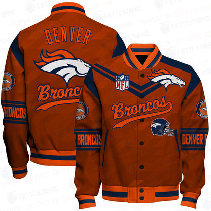 Denver Broncos American Football League Pattern Varsity Jacket Sh1 V2