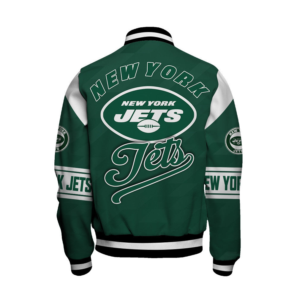New York Jets American Football League Pattern Varsity Jacket Sh1 V2