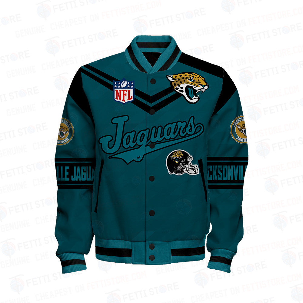 Jacksonville Jaguars American Football League Pattern Varsity Jacket Sh1 V2