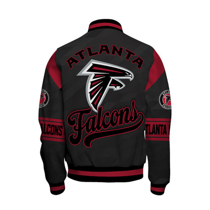 Atlanta Falcons American Football League Pattern Varsity Jacket Sh1 V2