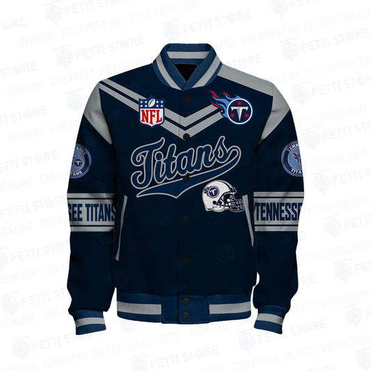 Tennessee Titans American Football League Pattern Varsity Jacket Sh1 V2