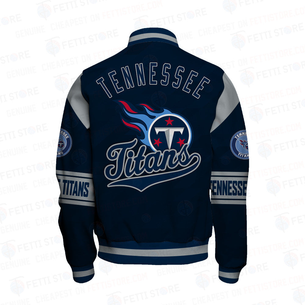 Tennessee Titans American Football League Pattern Varsity Jacket Sh1 V2