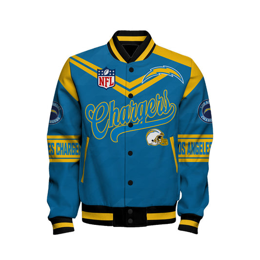 Los Angeles Chargers American Football League Pattern Varsity Jacket Sh1 V2