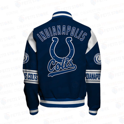 Indianapolis Colts American Football League Pattern Varsity Jacket Sh1 V2