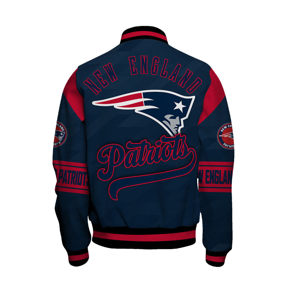 New England Patriots American Football League Pattern Varsity Jacket Sh1 V2