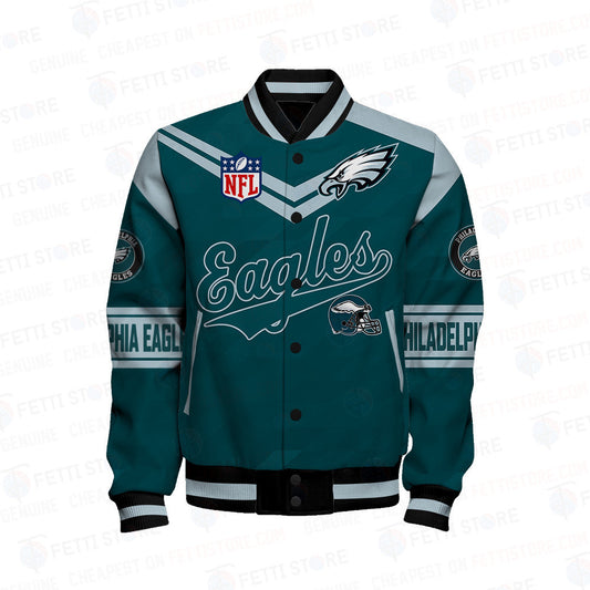 Philadelphia Eagles American Football League Pattern Varsity Jacket Sh1 V2