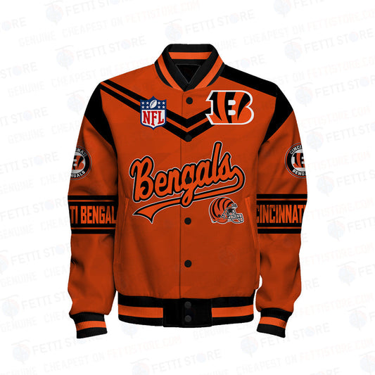 Cincinnati Bengals American Football League Pattern Varsity Jacket Sh1 V2