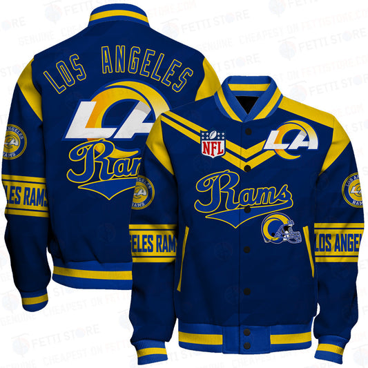 Los Angeles Rams American Football League Pattern Varsity Jacket Sh1 V2