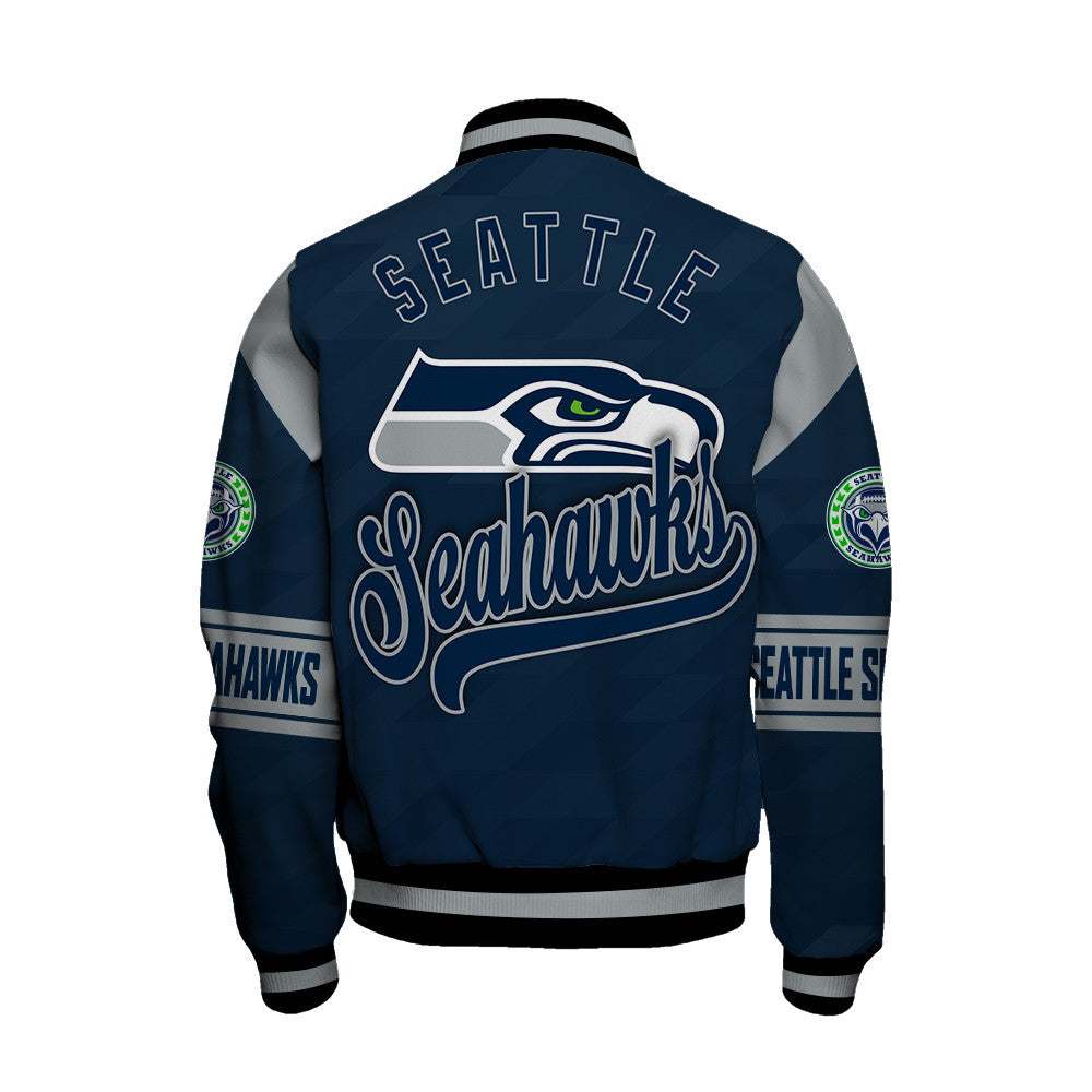 Seattle Seahawks American Football League Pattern Varsity Jacket Sh1 V2