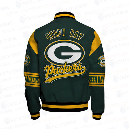 Green Bay Packers American Football League Pattern Varsity Jacket Sh1 V2