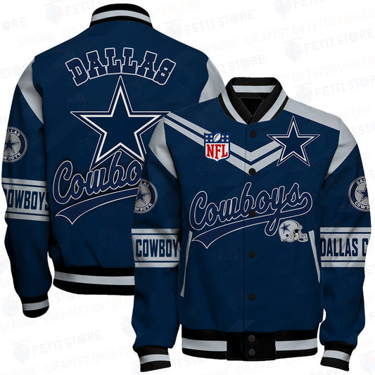 Dallas Cowboys American Football League Pattern Varsity Jacket Sh1 V2