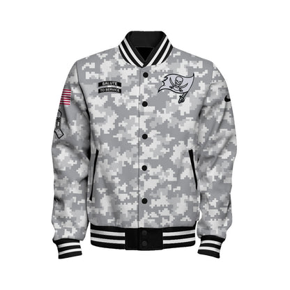 Tampa Bay Buccaneers National Football League 2026 Arctic Camo Unisex Varsity Jacket