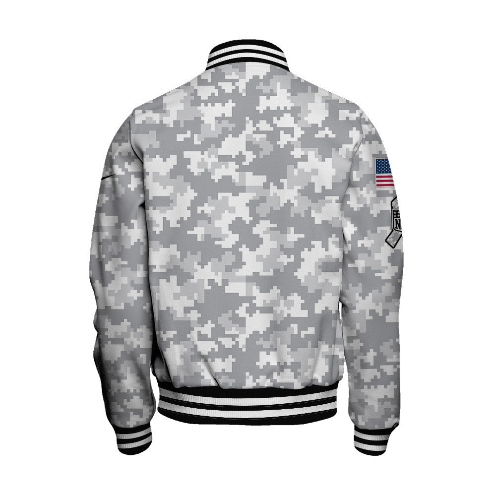 New Orleans Saints National Football League 2026 Arctic Camo Unisex Varsity Jacket