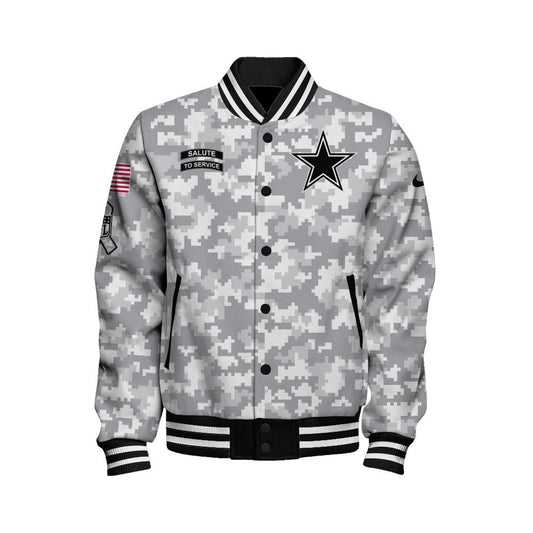 Dallas Cowboys National Football League 2026 Arctic Camo Unisex Varsity Jacket