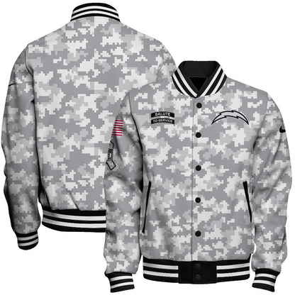 Los Angeles Chargers National Football League 2026 Arctic Camo Unisex Varsity Jacket