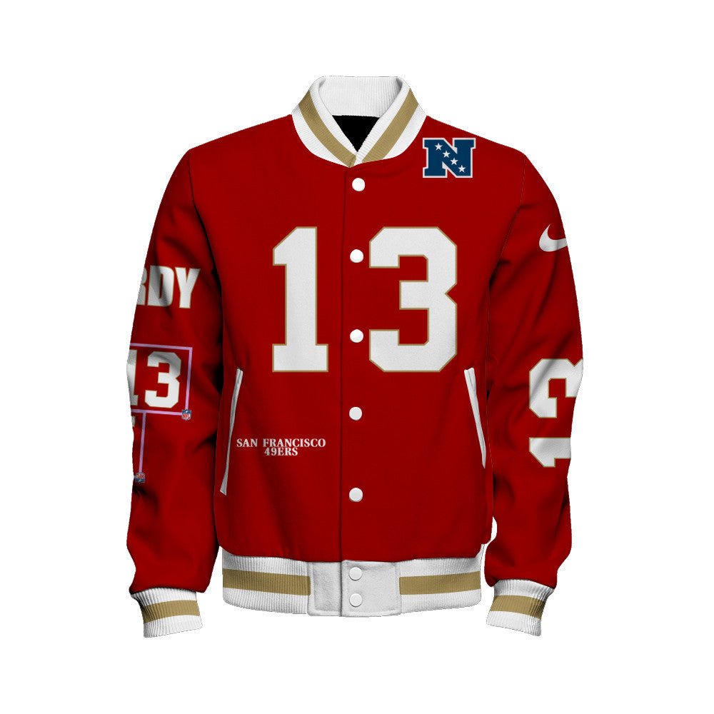 Brock Purdy #13 San Francisco 49ers National Football League 2026 Unique Design Unisex Varsity Jacket