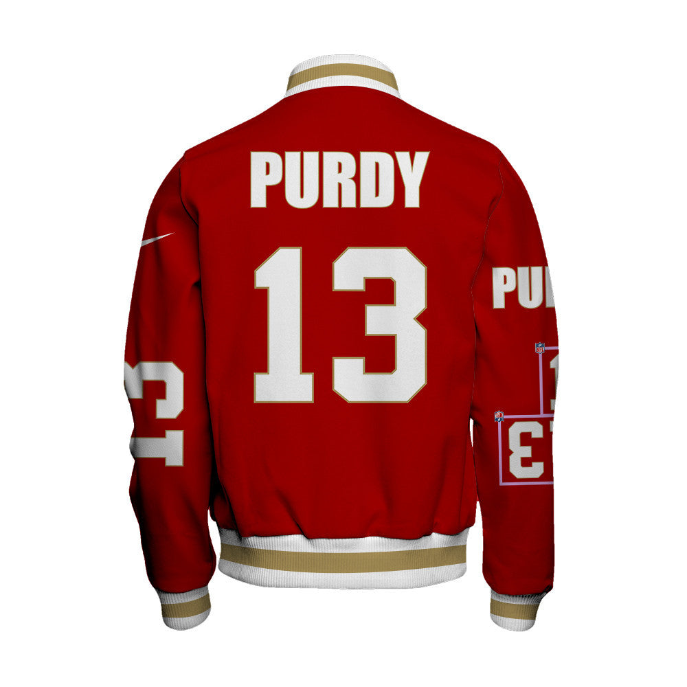 Brock Purdy #13 San Francisco 49ers National Football League 2026 Unique Design Unisex Varsity Jacket