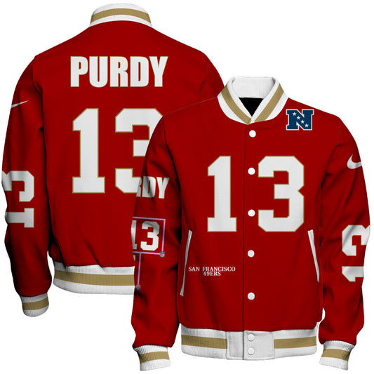 Brock Purdy #13 San Francisco 49ers National Football League 2026 Unique Design Unisex Varsity Jacket