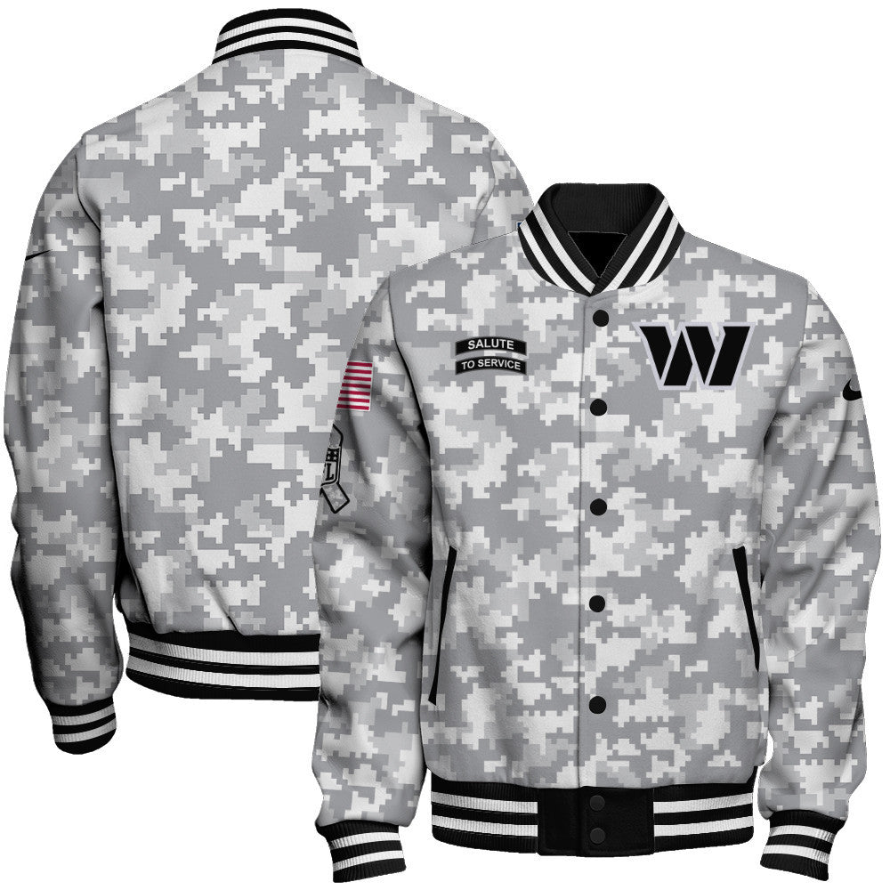 Washington Commanders National Football League 2026 Arctic Camo Unisex Varsity Jacket