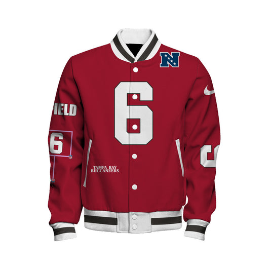 Baker Mayfield #6 Tampa Bay Buccaneers National Football League 2026 Unique Design Unisex Varsity Jacket