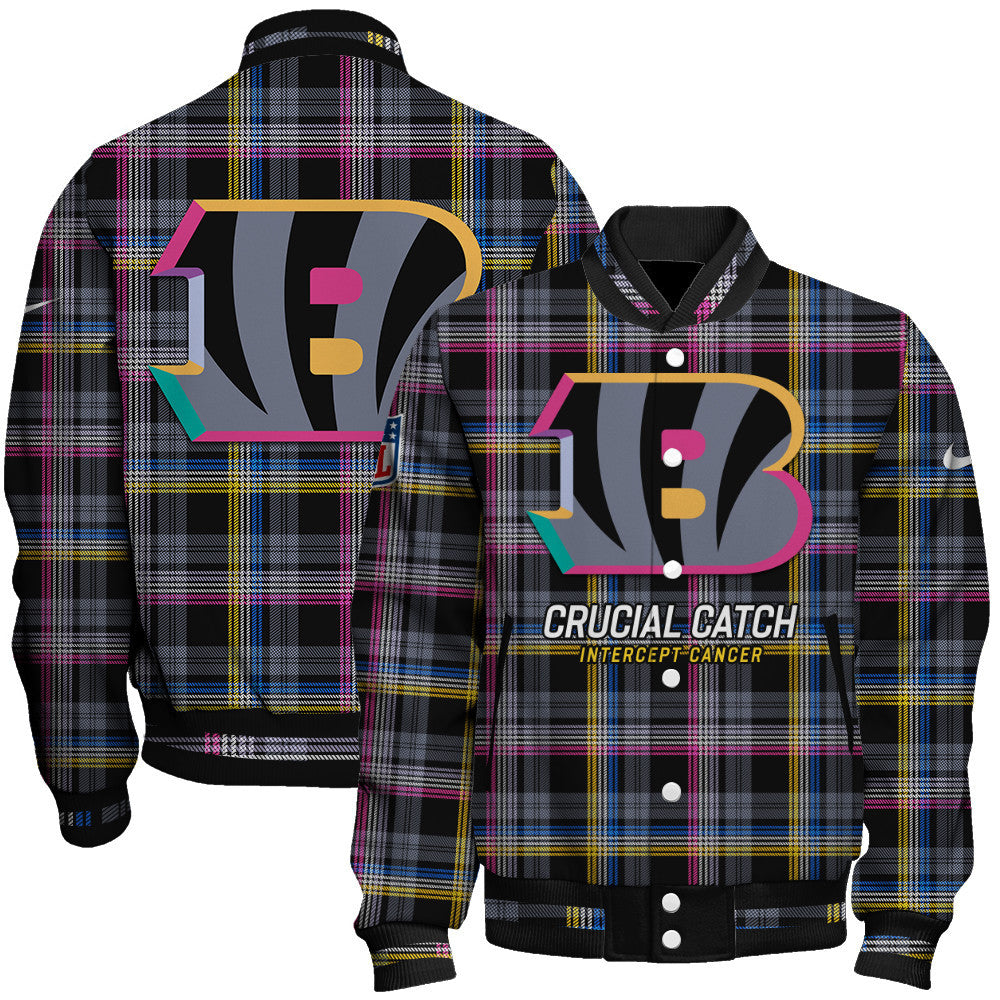 Cincinnati Bengals National Football League 2026 Crucial Catch Unisex Varsity Jacket