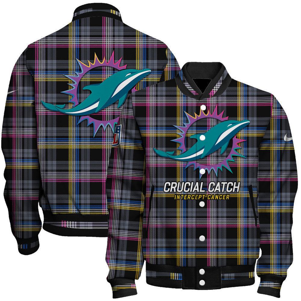 Miami Dolphins National Football League 2026 Crucial Catch Unisex Varsity Jacket