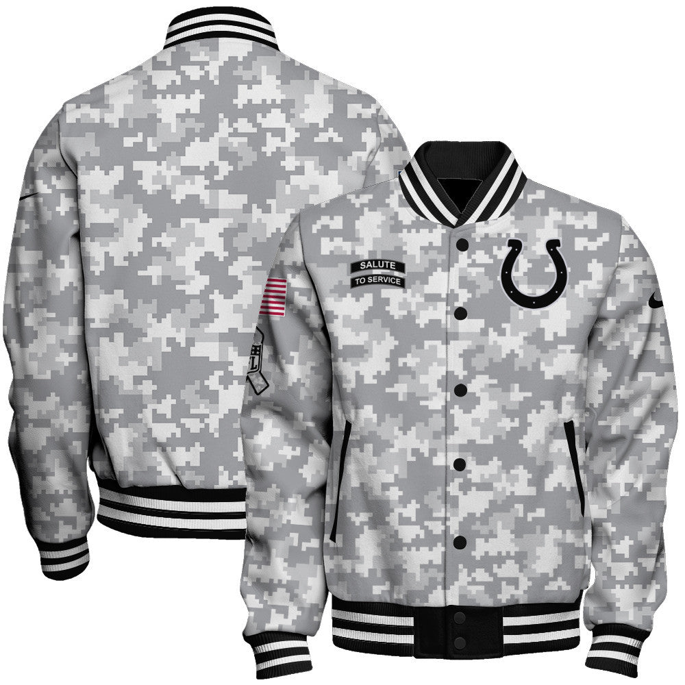 Indianapolis Colts National Football League 2026 Arctic Camo Unisex Varsity Jacket