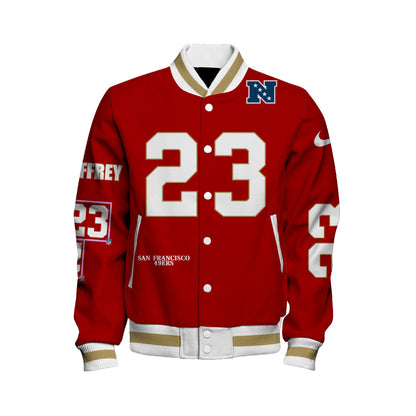 Christian Mccaffrey #23 San Francisco 49ers National Football League 2026 Unique Design Unisex Varsity Jacket