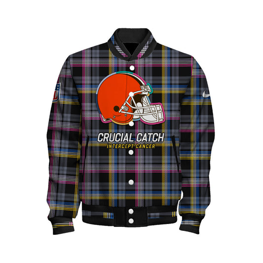 Cleveland Browns National Football League 2026 Crucial Catch Unisex Varsity Jacket